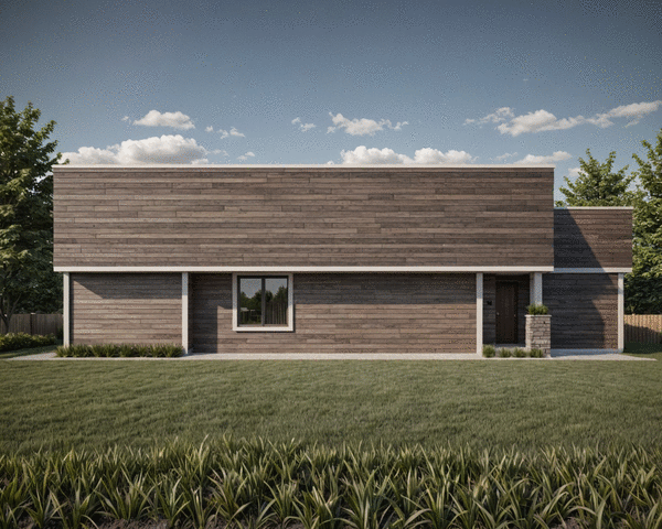 Left Elevation for House Plan #800421