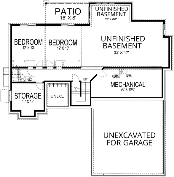 Basement Plan for House Plan #804681