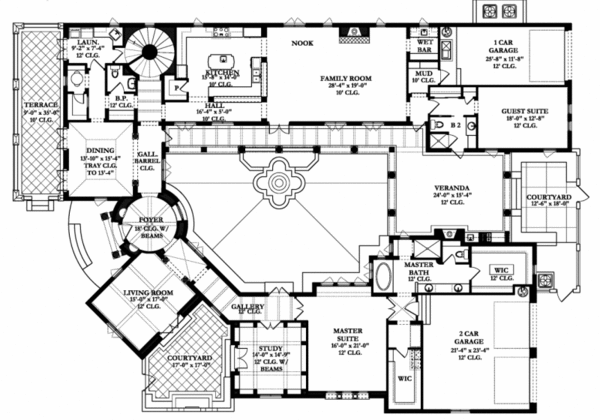 Main Floor Plan for House Plan #827964