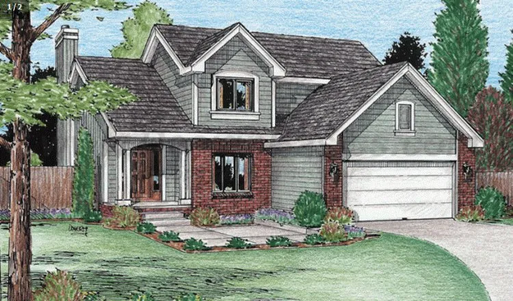 Full Rendering for House Plan #155171