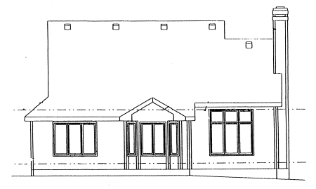 Rear Elevation for House Plan #155171