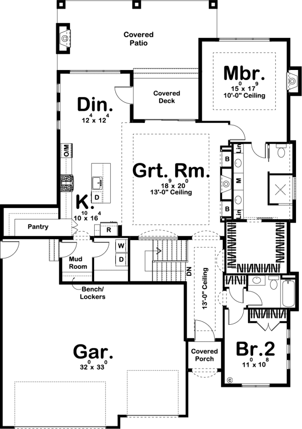 Main Floor Plan for House Plan #700091