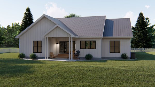 Rear Elevation for House Plan #709891