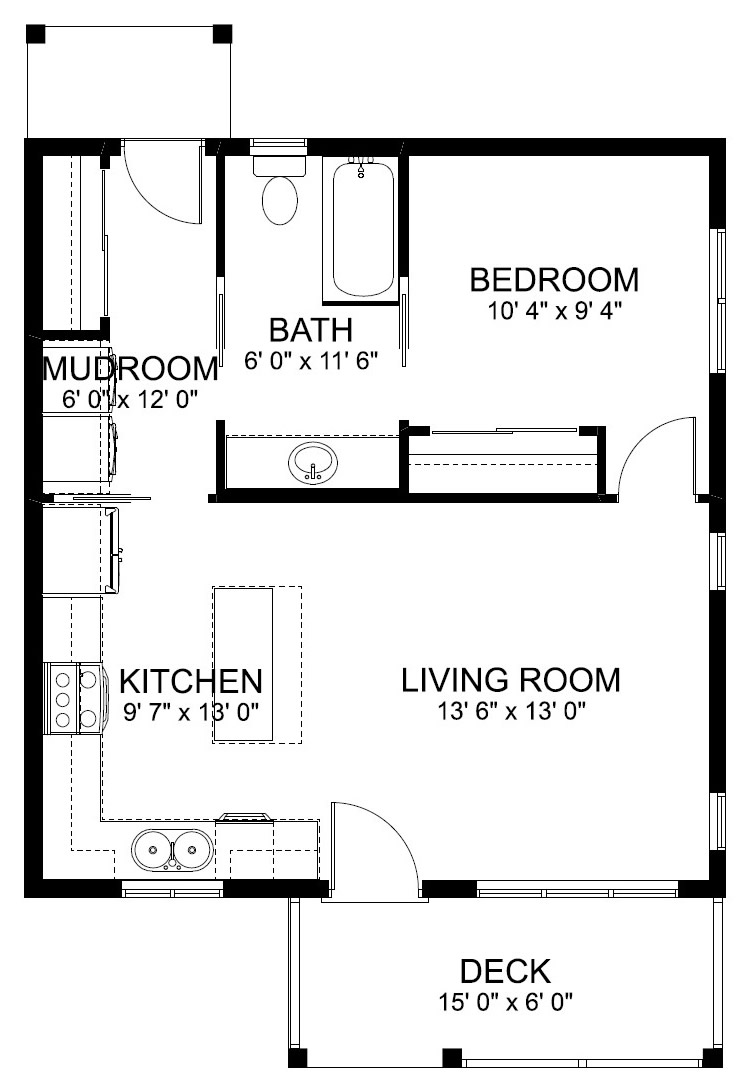 Main Floor Plan for House Plan #836420