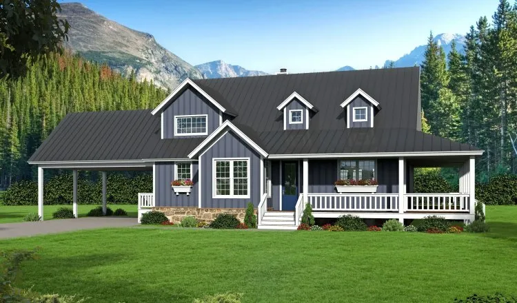 Full Rendering for House Plan #699222