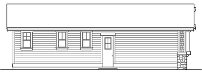 Left Elevation for House Plan #332551