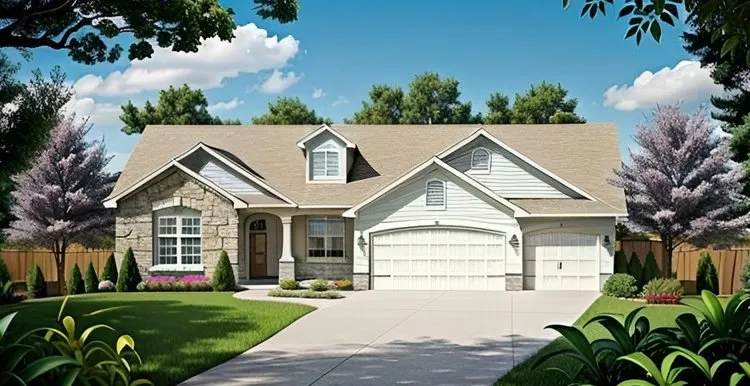 Full Rendering for House Plan #350051