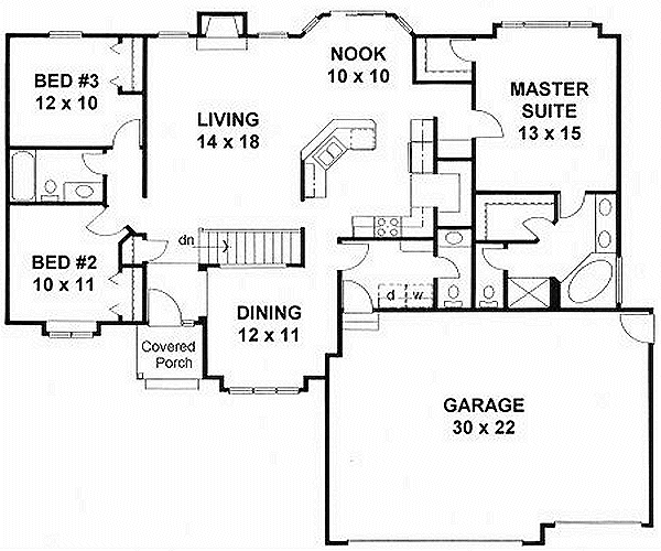 Main Floor Plan for House Plan #358551