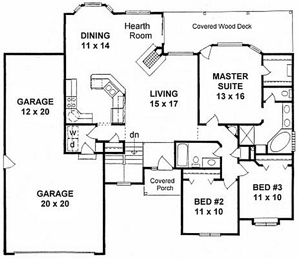 Main Floor Plan for House Plan #354051