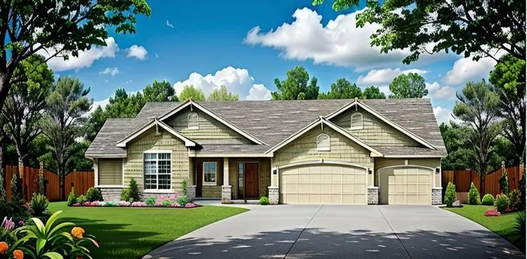 Full Rendering for House Plan #354251