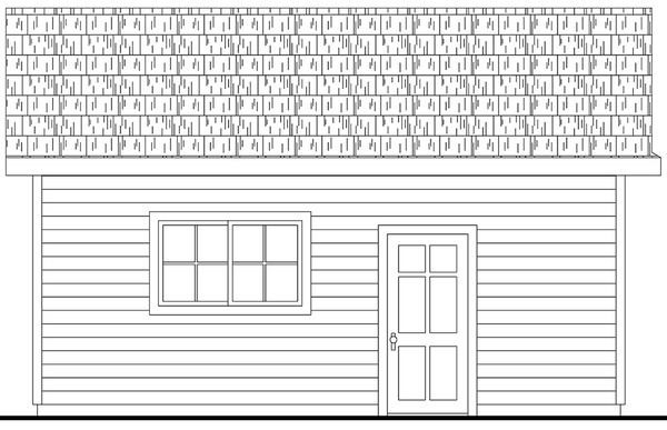 Left Elevation for House Plan #348030