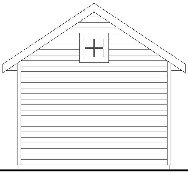 Rear Elevation for House Plan #348030
