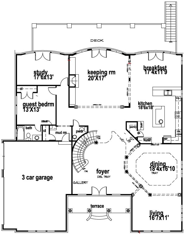 Main Floor Plan for House Plan #399974