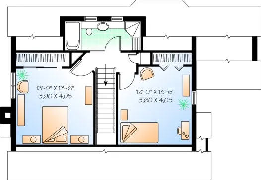 Second Floor Plan for House Plan #144452