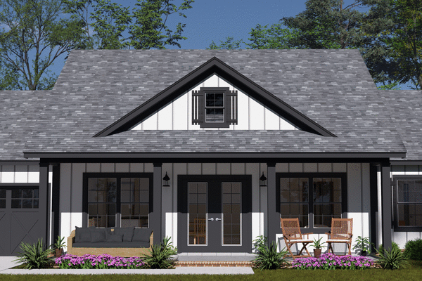 Left Elevation for House Plan #242211