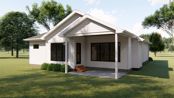 Rear Elevation for House Plan #707641