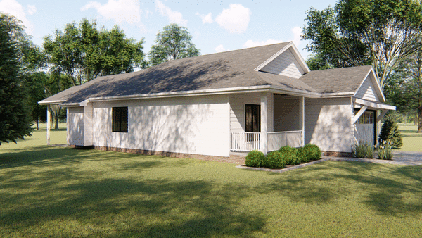 Left Elevation for House Plan #707641