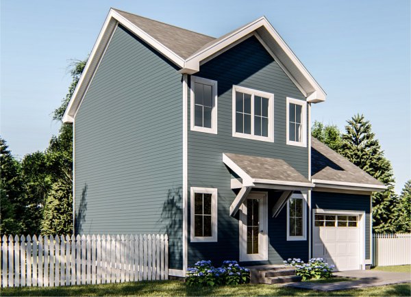 Left Elevation for House Plan #702390