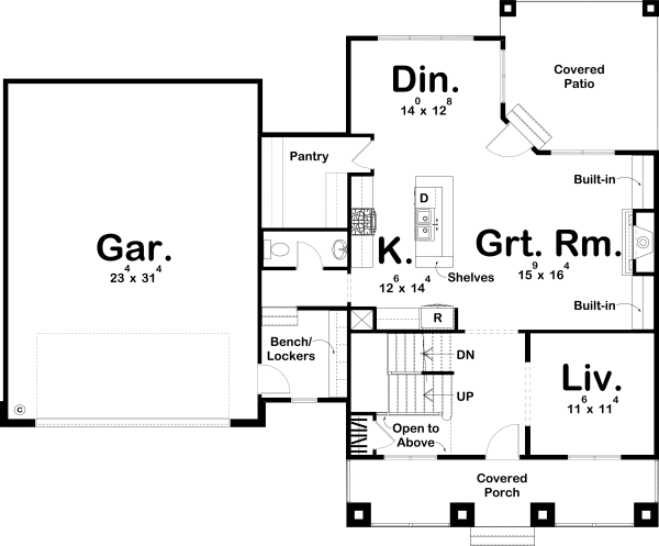 Main Floor Plan for House Plan #701522