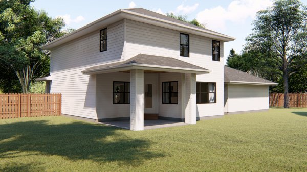 Rear Elevation for House Plan #701522