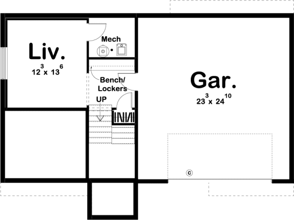 Basement Plan for House Plan #708051
