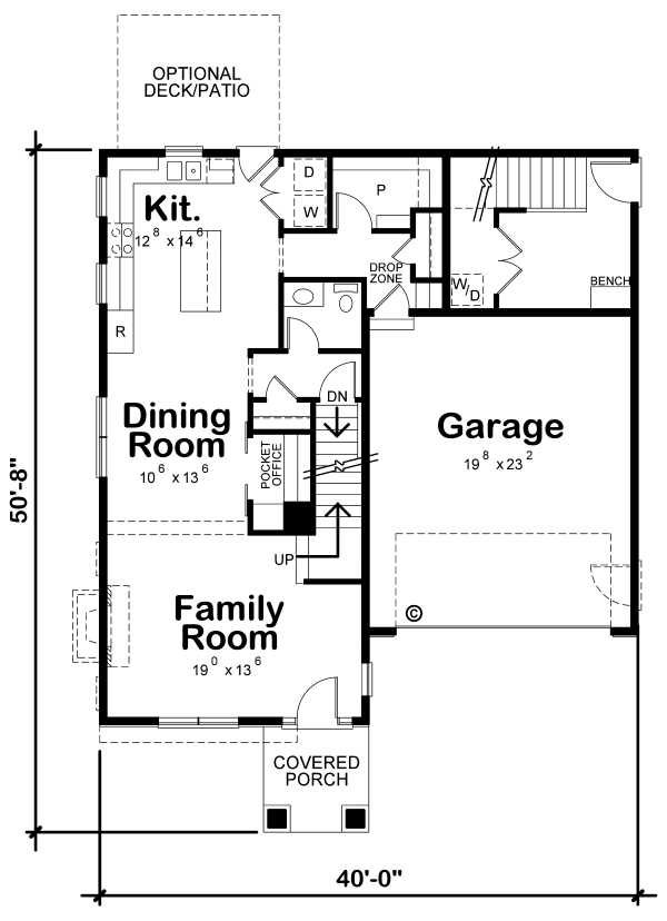 Main Floor Plan for House Plan #151952