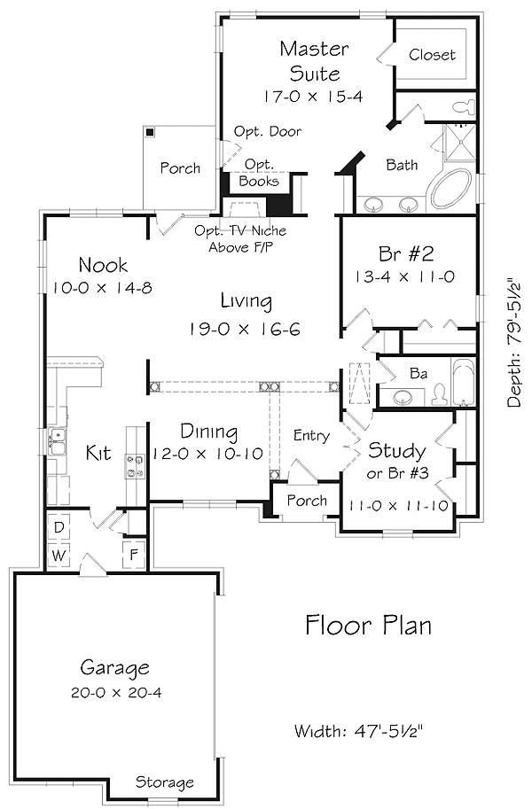 Main Floor Plan for House Plan #847591