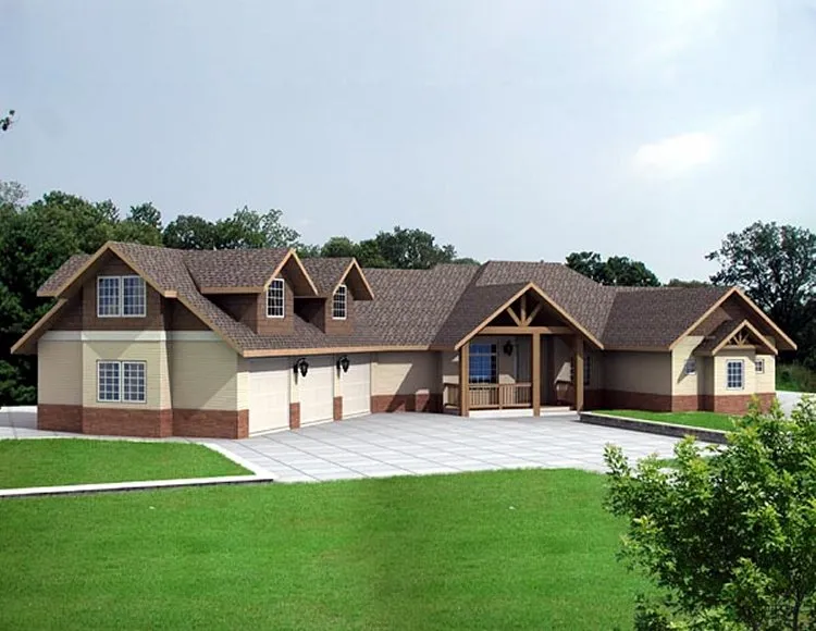 Full Rendering for House Plan #457591