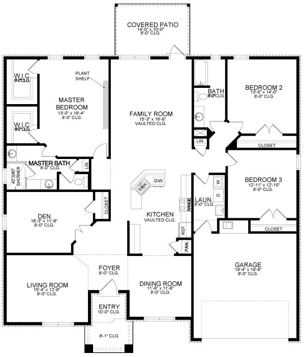 Main Floor Plan for House Plan #827142