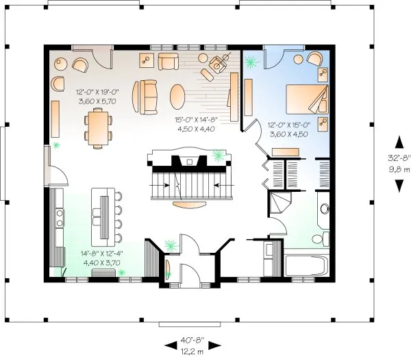 Main Floor Plan for House Plan #148652