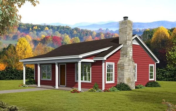 Full Rendering for House Plan #690090