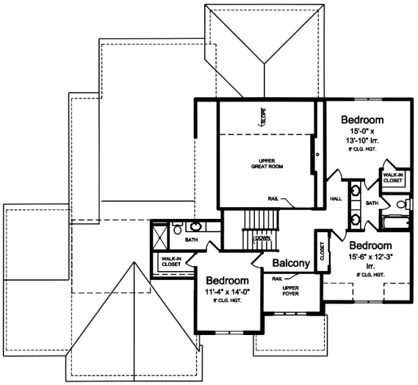 Second Floor Plan for House Plan #535543