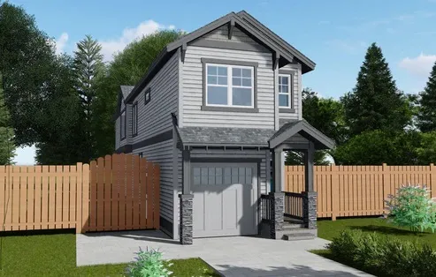 Full Rendering for House Plan #854651