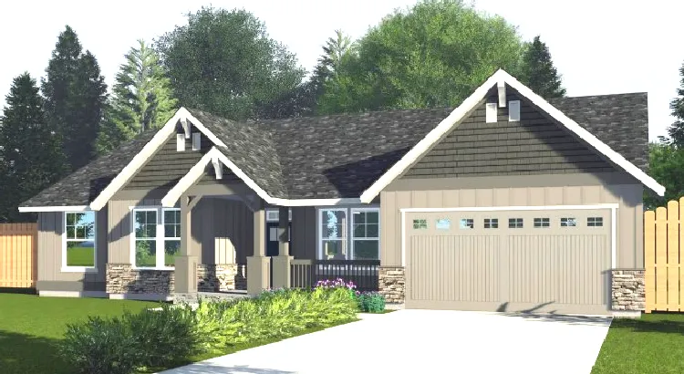 Full Rendering for House Plan #852991