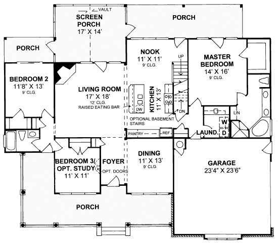 Main Floor Plan for House Plan #248381