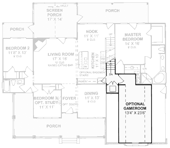 Attic Plan for House Plan #248381