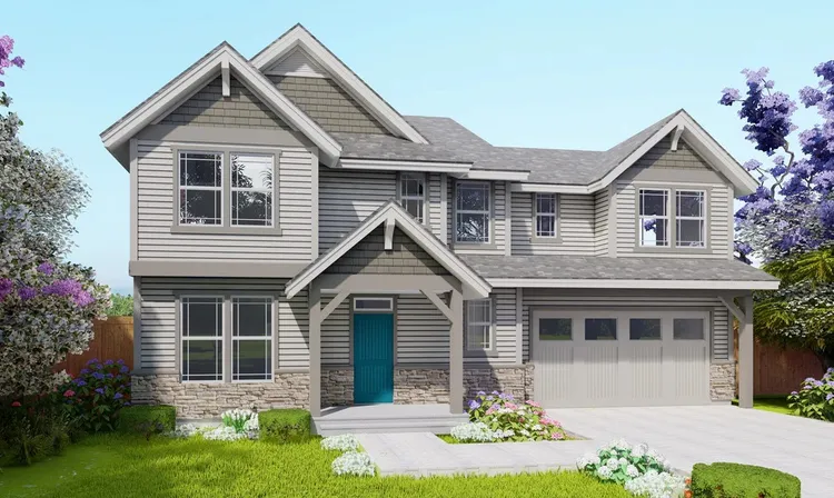 Full Rendering for House Plan #858042