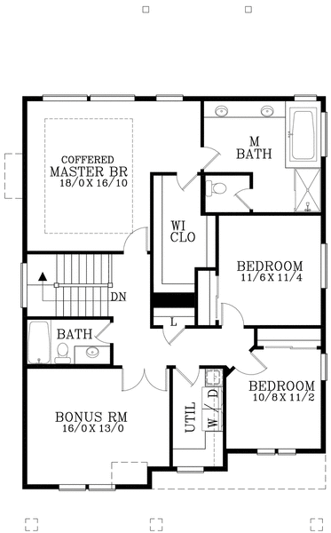 Second Floor Plan for House Plan #859632