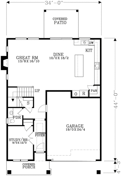 Main Floor Plan for House Plan #859632