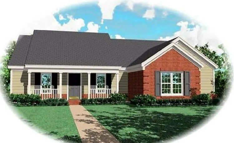 Full Rendering for House Plan #496571
