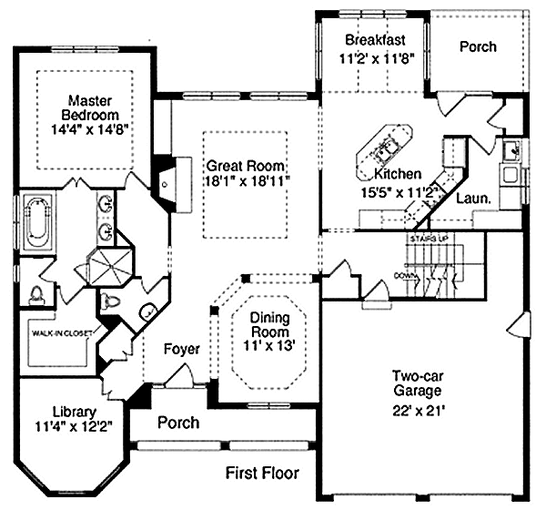 Main Floor Plan for House Plan #539442