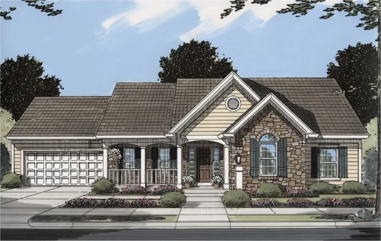 Full Rendering for House Plan #535351