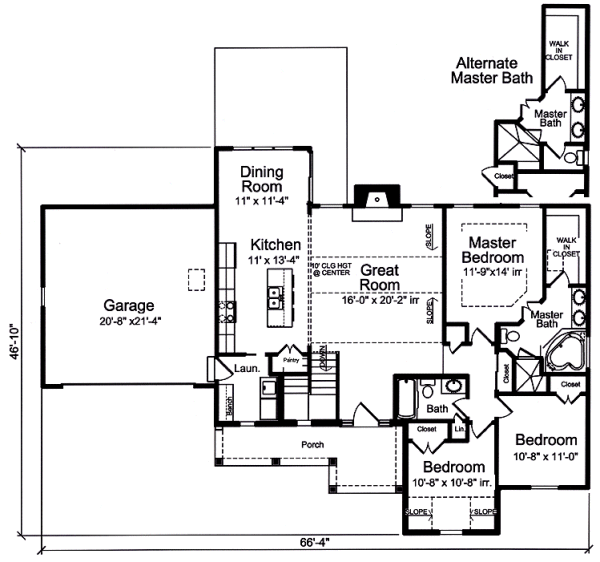 Main Floor Plan for House Plan #535351