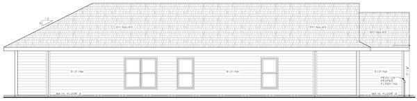 Left Elevation for House Plan #157231