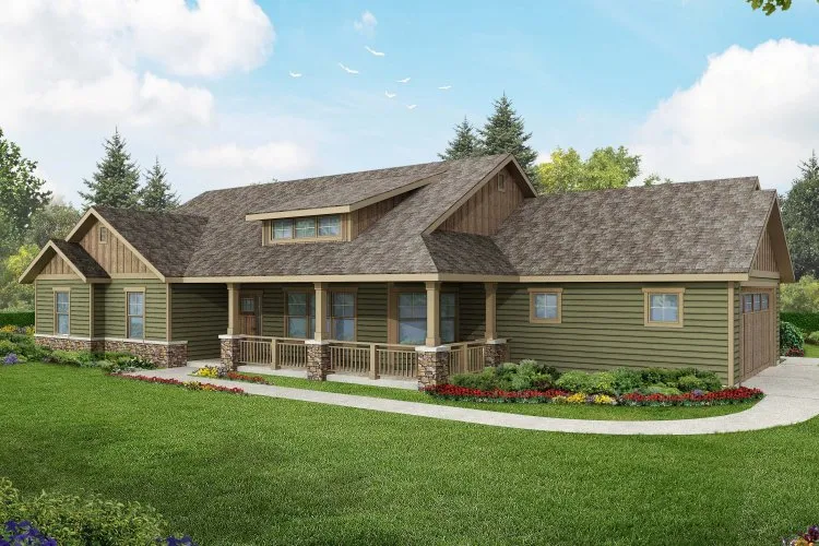 Full Rendering for House Plan #345032