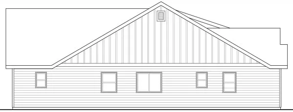 Left Elevation for House Plan #345032