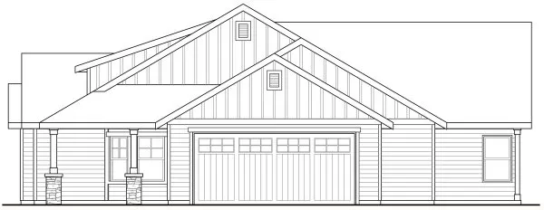 Right Elevation for House Plan #345032
