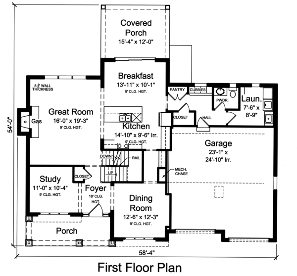 Main Floor Plan for House Plan #534262