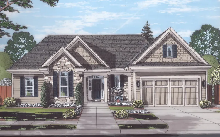 Full Rendering for House Plan #537681