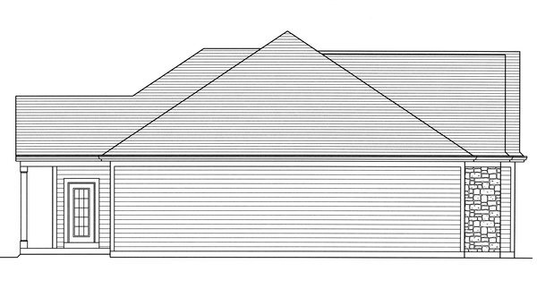 Left Elevation for House Plan #537681